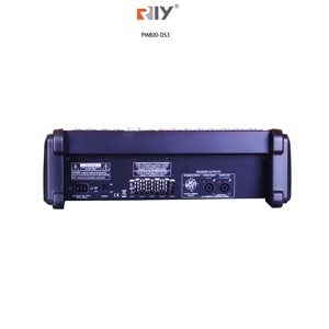 Console de <span class=keywords><strong>mixage</strong></span> professionnelle 8 canaux PM800-DS3 avec double écran LCD, Bluetooth, USB, alimentation fantôme 48V et amplificateur de monitoring - Product Image 2