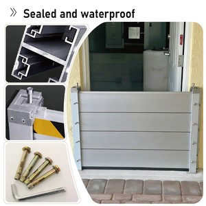 Paneles Reflectantes Ligeros Anti-Inundaciones, Barreras de Agua de Rescate para Control de Inundaciones de Instalación Rápida, de Aleación de Aluminio, Duraderas - Product Image 1