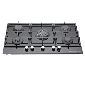 Cocina de <span class=keywords><strong>Gas</strong></span> Empotrada de 5 Quemadores con Placa de Vidrio y Hierro Fundido, Compatible con GLP/GN, Encendido Automático, Ahorro de Energía, para el Hogar - Product Image 5