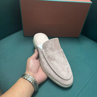 Sandales d'extérieur de luxe pour hommes et femmes en cuir véritable, nubuck et daim, respirantes, légères et décontractées à enfiler