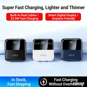 OEM/ODM Banco de Energía de CC de Alta Capacidad de 10000 mAh con Carga Rápida PD de 22.5W, Pantalla LED, Tipo-C, 2 Cables Integrados - Product Image 5