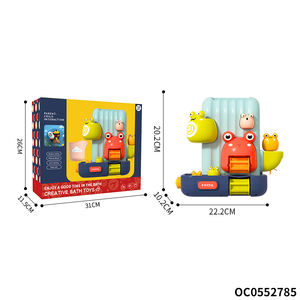 Dessin animé crabe mer Animal bébé douche jeux <span class=keywords><strong>ventouse</strong></span> toboggan eau piste <span class=keywords><strong>bain</strong></span> jouets avec logo pour enfants filles intérieur jeux d'eau - Product Image 6
