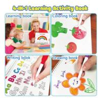 Libro Montessori para niños pequeños, libro educativo sensorial reutilizable, libro silencioso con características de dibujo, idioma inglés