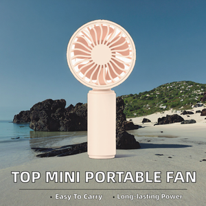 Paquete de <span class=keywords><strong>2</strong></span> Ventiladores de Mano Rosa y Negro, 3 Velocidades, Control Táctil, Recargable por USB Tipo-C, con Cordón, para Maquillaje de Pestañas, Viajes, Playa, Escritorio - Product Image 2