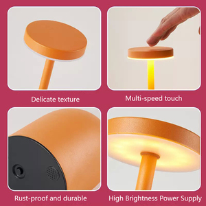 Lampe de table nordique transfrontalière en forme de I, lampe d'ambiance LED d'extérieur rechargeable, lampe de bar et veilleuse USB style industriel - Product Image 4