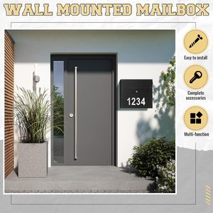Boîte <span class=keywords><strong>aux</strong></span> <span class=keywords><strong>lettres</strong></span> murale JH-Mech, <span class=keywords><strong>large</strong></span> application, matériaux de qualité, haute sécurité, boîte <span class=keywords><strong>aux</strong></span> <span class=keywords><strong>lettres</strong></span> en métal, montage mural extérieur - Product Image 3