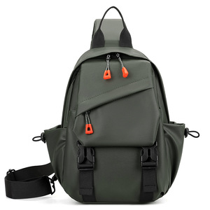 Multifunctional Casual Fashion Shoulder Bag for Men Large Capacity Trendy for Cycling Sports Other Activities <b>Chest</b> - Product Image 1