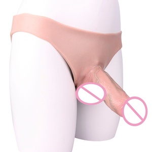 FAAK-G1211 FAAK Wearable Simulation <b>Dildo</b> Pants Penis Sleeve Extended Liquid Silicone Hollow <b>Dildo</b> Sleeve Adult Sex Toys - Product Image 2