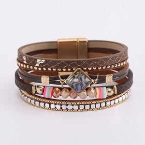 Stitched <b>Leather</b> <b>Bracelet</b> Premium Drop Shipping Support Recycled Stainless Holiday Gift for Women Vacuum Melted Steel - Product Image 2