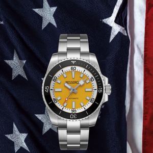 Montre automatique de sport de luxe pour homme, lunette hybride en céramique de haute qualité, analogique noir et blanc, Miyota, étanche 10 ATM, acier inoxydable - Product Image 4