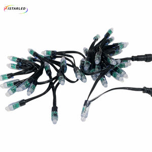 Multi Color 12mm 12V UCS1903/<strong>WS2811</strong> 18awg Xmax Christmas RGB <strong>Pixel</strong> LED <strong>String</strong>/Chain Light <strong>with</strong> Black Wires - Product Image 5