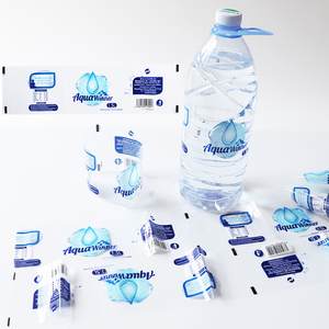 Free Sample Waterproof Heat Sensitive PVC Custom UV Resistant Shrink <strong>Labels</strong> for Water Bottles Cans Juices Tequila Wine Logo - Product Image 1