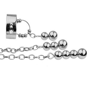 SM <span class=keywords><strong>Male</strong></span> Erotic Products Edelstahl Hoden gewichtete Ringe Ball Stretcher Scrotal Restrains <span class=keywords><strong>Sex</strong></span> Produkte - Product Image 5