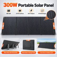 Chargeur solaire mobile 300W, panneau flexible BC, sortie haute tension 42V pour la charge de stations d'alimentation portables