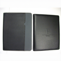 Porte-documents A4 en similicuir pour usage professionnel, équipé d'une calculatrice et d'un bloc-notes