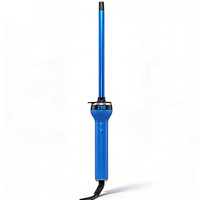 Fer à boucler professionnel à longue tige avec écran LCD numérique, double tension, pour coiffure à haute température, baguette de coiffage en nano-titane