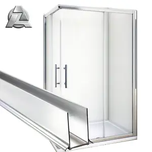 6061 anodized powder coated aluminium bathroom frame extrusion profiles for shower cabinet enclosures