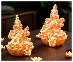 รูปปั้นเรซิ่นพระพุทธรูปพระสงฆ์พระพุทธศาสนา 3 มิติ น่ารัก ขนาดเล็ก สำหรับตกแต่งสวนเซน รูปปั้นพระพุทธเจ้าซาราสวติ สำหรับเทศกาลคริสต์มาส - Product Image 3