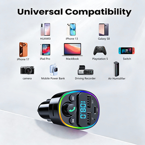 Émetteur FM Bluetooth pour Voitures, <span class=keywords><strong>Adaptateur</strong></span> Audio Sans Fil avec Recharge Téléphone et Streaming Musical, Améliorez Votre Autoradio Ancien - Product Image 3