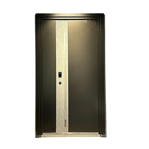 Vente en gros de portes d'entrée postmodernes ignifuges à double battant en alliage d'aluminium Caractéristiques insonorisées et étanches pour hôtels et villas à usage commercial - Product Image 6