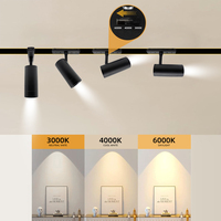 Lampes à rail rond à LED encastrées au plafond Système d'éclairage à aimant Projecteur Rail magnétique incurvé