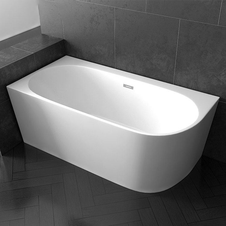 Custom Size Modern Soaking Tub White Acrylic Freestanding Indoor Home Corner Bathtubs