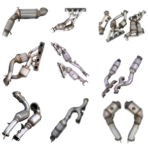 Collecteur d'échappement catalytique en acier inoxydable à haut débit, convertisseur catalytique à trois voies pour les séries Euro4 Euro5, nouveau, personnalisable - Product Image 1