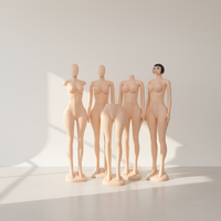 Mannequin femme sans tête, gonflable, en plastique ABS et tissu, grande taille, forte poitrine, pour maillots de bain, pose debout, pour la couture et l'affichage de vêtements