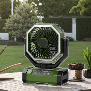 Ventilateur de camping portable rechargeable avec lampe LED, nouveau produit électrique d'extérieur pour pique-niques et hôtels - Product Image 1