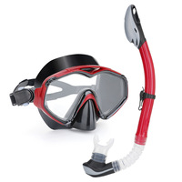 Masque de plongée anti-buée avec tuba à embout sec, ensemble de masques sous-marins réglables pour hommes et femmes, pour la natation en mer