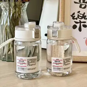 Botella de plástico transparente de 350ml/550ml/800ml con Infusor de té sin BPA gimnasio deporte viaje botella de agua de plástico para beber al aire libre