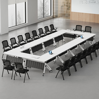Table de bureau pliante moderne en métal, ensemble de tables modulaires en bois pliables pour salle de conférence, salle de réunion, salle de formation, table d'école