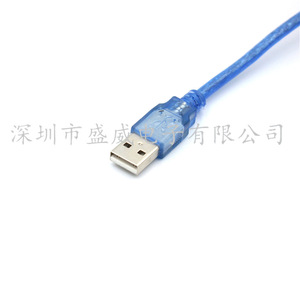 <b>Usb</b> <b>2.0</b> Printer Cable <b>A</b> To B Transparent Blue Copper Wire Data Cable For Computer - Product Image 4