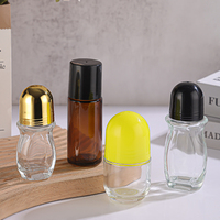 Vente en gros de mini flacons en verre à bille de 30 ml et 50 ml, portables, rechargeables, pour cosmétiques, huiles essentielles, parfums, soins de la peau, sérums