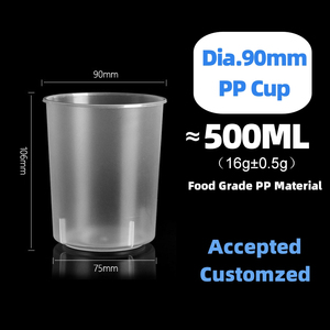แก้วพลาสติกแข็ง PP ขนาด 500 มล./700 มล. สำหรับกาแฟ นม ชานมไข่มุก พร้อมฝาปิด พิมพ์โลโก้ตามสั่ง Cundao - Product Image 5