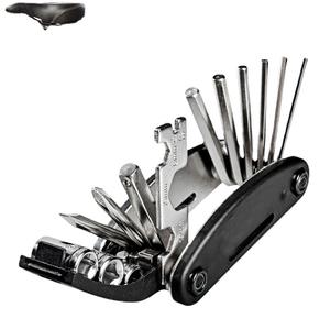Kit d'outils de réparation de vélo multifonction 16 en 1, clé pliante en métal pour vélos de montagne avec plusieurs tailles et clés hexagonales - Product Image 5