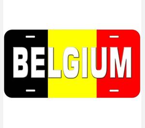 <span class=keywords><strong>Plaque</strong></span> d'immatriculation patriotique de haute qualité, motif drapeau de la <span class=keywords><strong>Belgique</strong></span> 2026, pour le jour du match de football, 6x12 pouces, pour pare-chocs avant de voiture, décoration automobile - Product Image 1