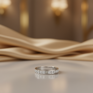 Orecchini a polsino dorati E4248 con diamanti taglio brillante rotondo, incastonatura a canale, gioielli minimalisti unisex di alta qualità - Product Image 2