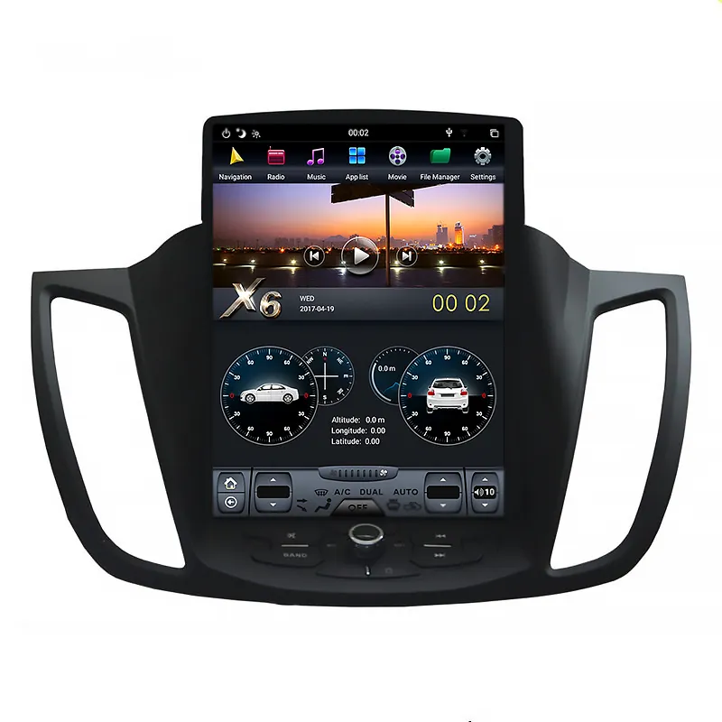 NaviHua araba Video radyo Autoradio 10.4 ''GPS WIFI Ford Kuga 2013-2017 için çift yuvalı araba müzik seti otomatik elektronik DVD