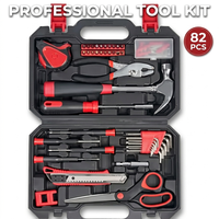 Kit d'outils à main combinés pour mécanicien, avec boîte de rangement et étui rigide, outils métalliques manuels