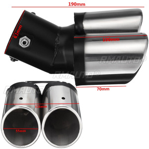 Tuyau d'échappement universel double sortie 63 mm en acier inoxydable pour voiture, embout de silencieux à double sortie - Product Image 6
