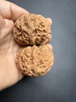 Lanterne impériale sculptée en noyer Wenwan de 44 mm, paire assortie à la main, peau naturelle brute, polie à la main, artisanat chinois, cadeau, vente en gros, personnalisable