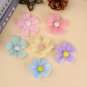 Fleurs en mousseline de soie faites à la main 5 cm pour accessoires de cheveux, chaussures, vêtements, artisanat DIY, décorations - Product Image 1