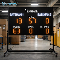 Tableau d'affichage électronique LED portable pour cricket, sur roues, affichage numérique pour matchs sportifs mobiles