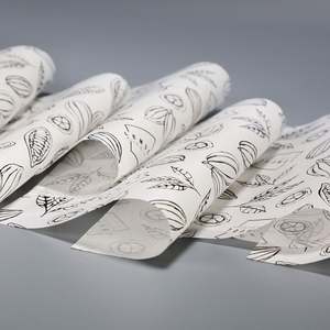 กระดาษห่ออาหารแบบกำหนดเอง 4 สี สำหรับแซนด์วิชเบอร์เกอร์เนย ปลอดภัยสำหรับอาหาร ใช้สำหรับห่อขนมปัง - Product Image 4