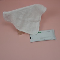 Lingettes humides jetables personnalisables en coton tissé 100 % antimicrobien, compressées individuellement, pour compagnies aériennes, avec logo personnalisé