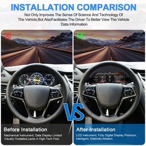 Navihua <b>for</b> Cadillac XTS CTS 2014-2019 <b>Car</b> Upgrade Linux System LCD Dashboard Carplay Auto Gauge Virtual Cockpit Digital Cluster - Product Image 2