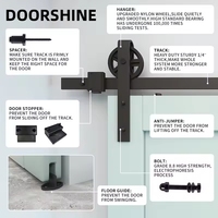 Lot de 2 poignées de porte coulissante en acier inoxydable noir, 6,1 pouces, en fonte, modernes, rectangulaires, pour fenêtres et portes