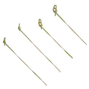 Fournitures hôtelières, pics à cocktail en <span class=keywords><strong>bambou</strong></span> jetables à extrémité bouclée, 4,72 pouces, 3 couleurs au choix - Product Image 1