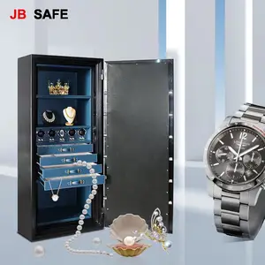 JB 170 cm watch safe storage jewelry box safe with storage display tray for jewellery